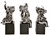 Mirrored Chrome Elephants Set of 3 on Bases