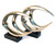 Mirrored Chrome Fish Set of 2 on Bases Close Up Image