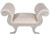 Mystique Gray Mahogany Scrolled Love Seat Close Up Image