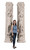 Pair Roman Girl Pilasters Stone Cast Room Scene