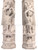 Pair Roman Girl Pilasters Stone Cast Close Up Image