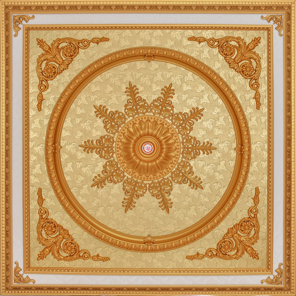 Golden Dream Round Chandelier Ceiling Medallion 60 - World of Decor