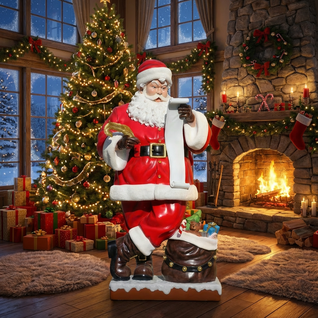 Santa's Naughty or Nice List Statue 9ft