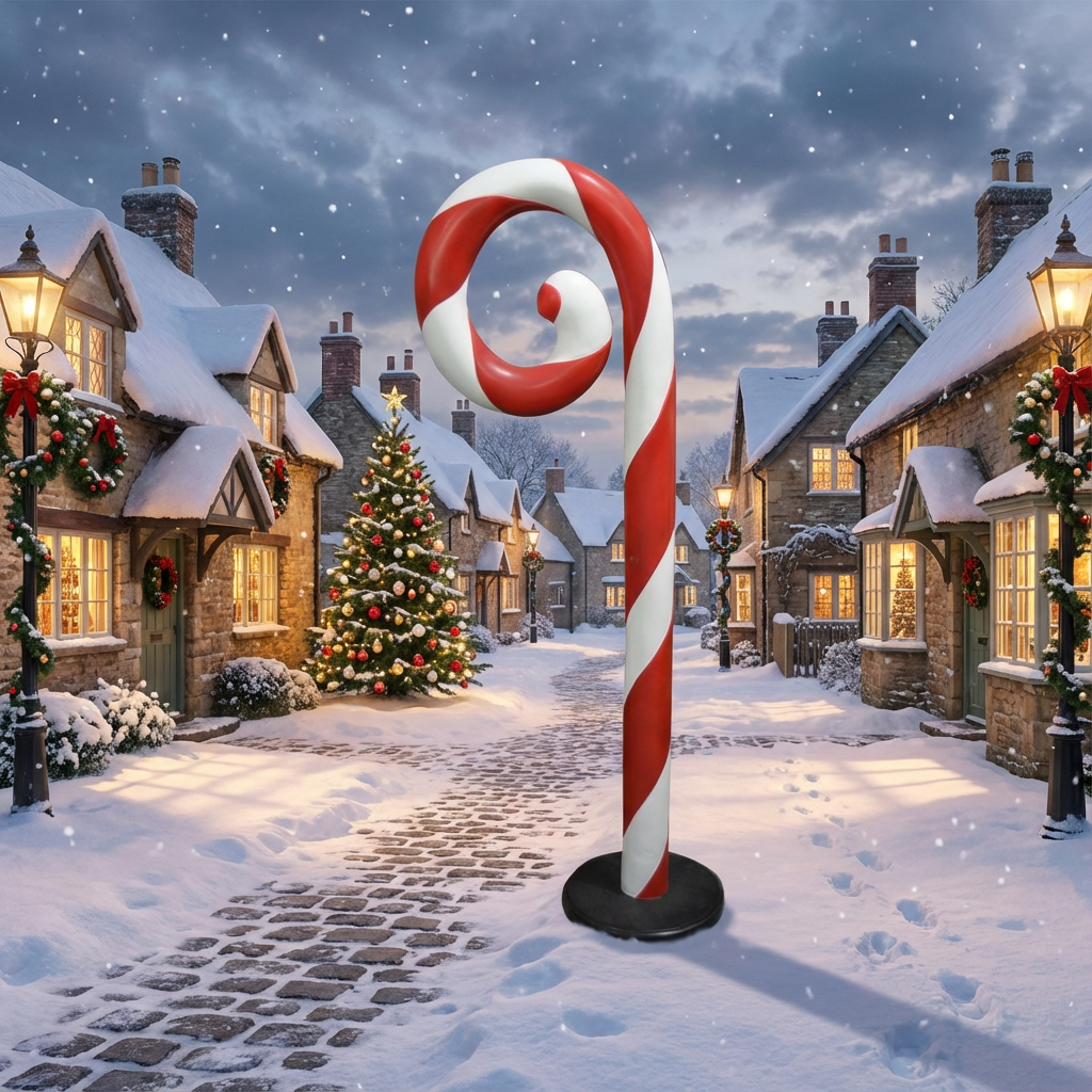 Candy Cane Swirl Display