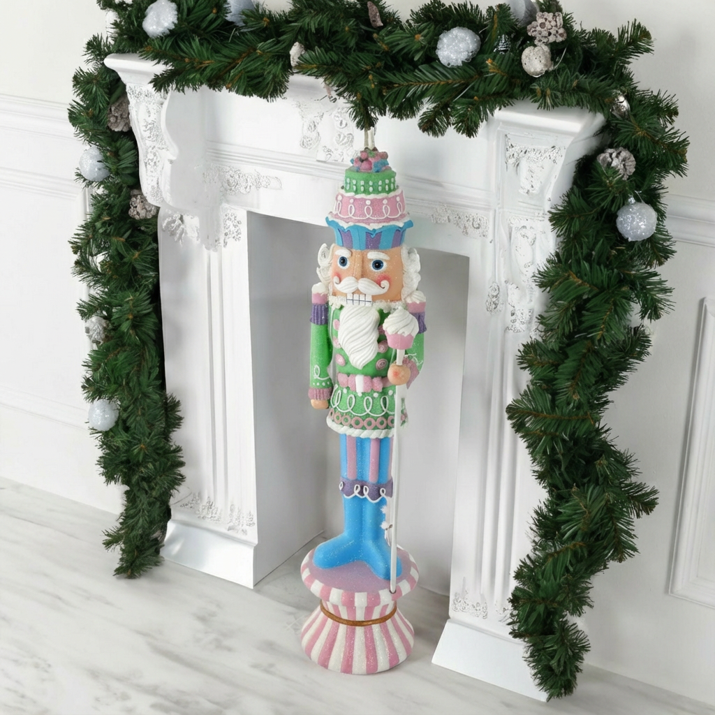 47H Pastel Cupcake Nutcracker