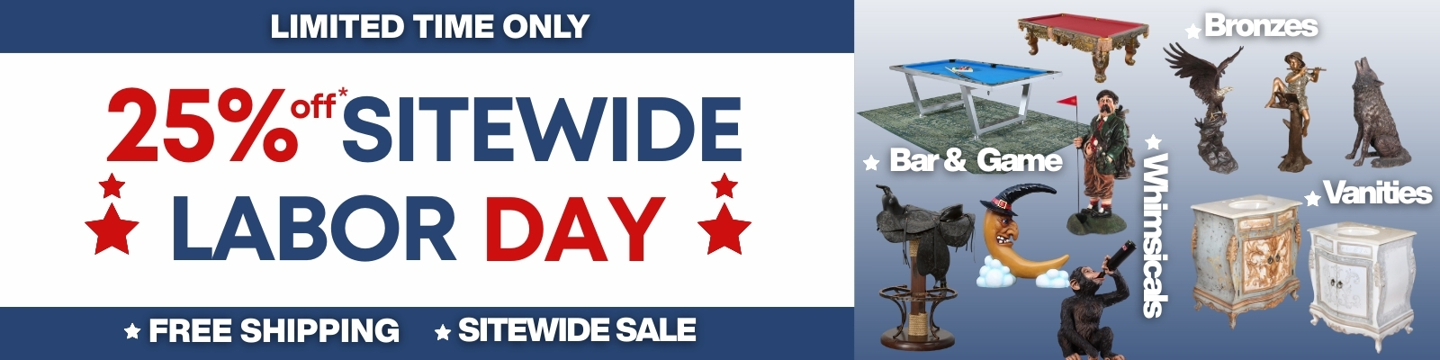 Labor Day 25% off Sitewide Sale