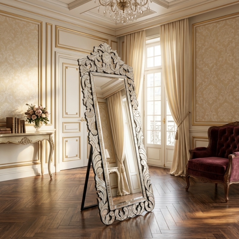 Venetian 180 cm Cheval Mirror