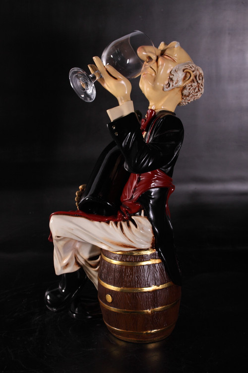 Sitting Connoisseur on Barrel Room Scene
