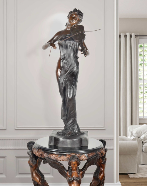 Lady Playing Violin 49 Inch Tall