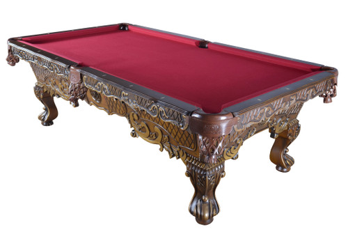 Victorian Carved Pool Table Professional Size L (KIT) Room Scene