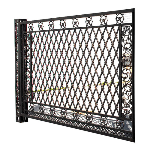 Bridgeton Moore Aluminum Large Fence Panel with Post (KIT) Close Up Image