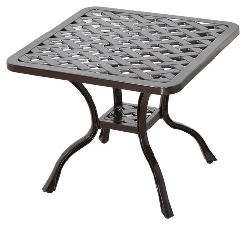 Savannah Outdoor Aluminum End Table Close Up Image