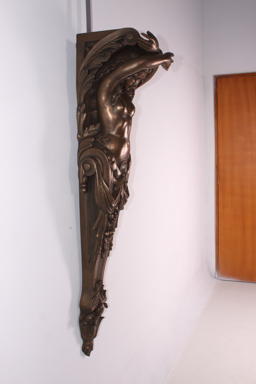 Lady Pilaster Bronzed Finish 59 Inch Room Scene