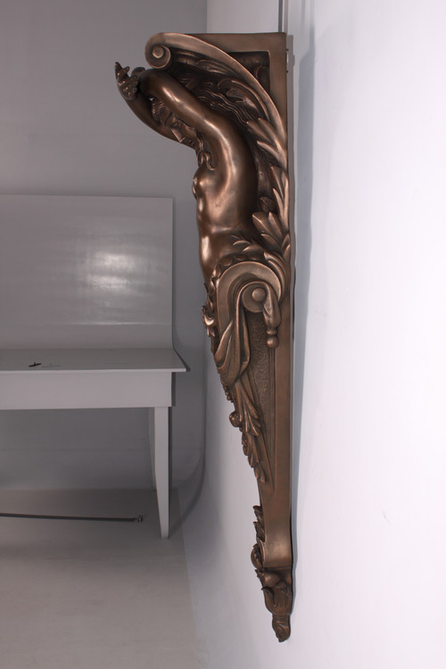 Lady Pilaster Bronzed Finish 59 Inch Close Up Image