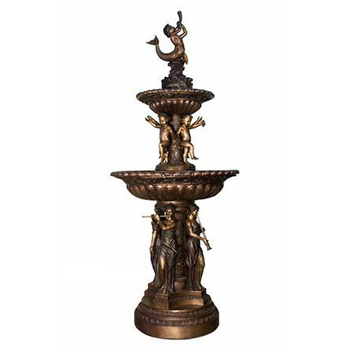 Musician Lady with Boy Fountain