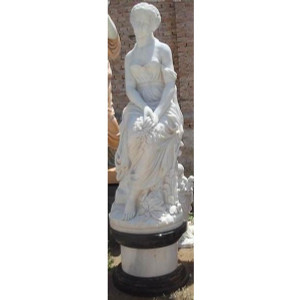 White Marble Lady on Base