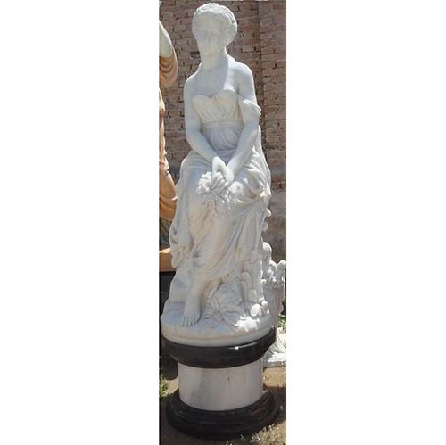 White Marble Lady on Base