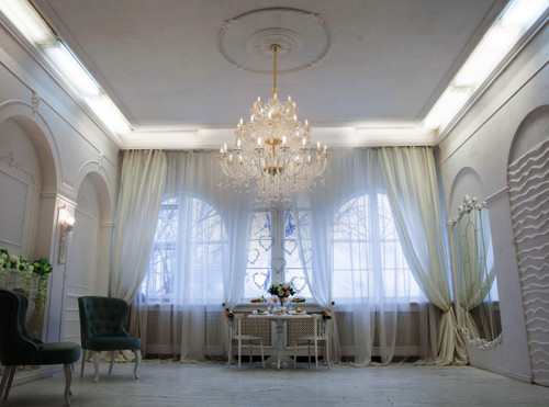 Grand Regal Crystal Chandelier Room Scene