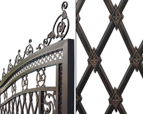 Bridgeton Moore Aluminum Wide Driveway Gate (KIT) Room Scene