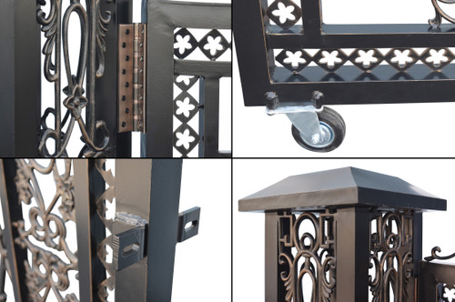 Bridgeton Moore Aluminum Wide Driveway Gate (KIT) Close Up Image