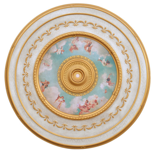 Sistine Chapel Classical Grand Ceiling Medallion 98.5 Inch Diameter Room Scene