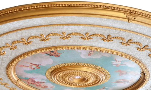 Sistine Chapel Classical Grand Ceiling Medallion 98.5 Inch Diameter Close Up Image