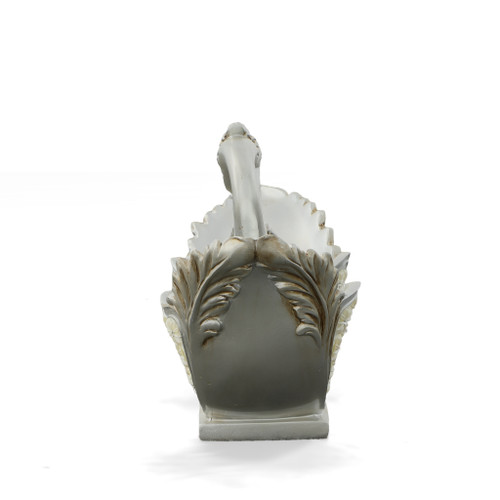 Silver Pearl Swan Double Vase Close Up Image