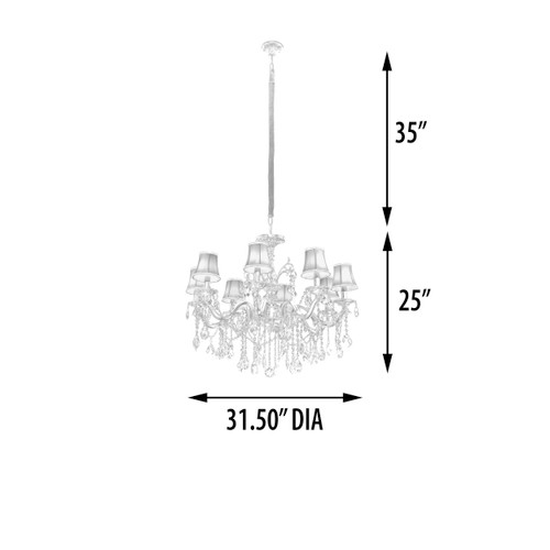 Brushed Gold Chandelier Close Up Image