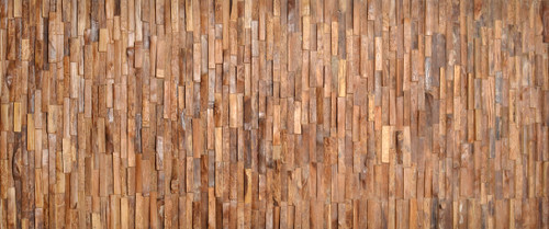 Mountain Studios Reclaimed Teak Parquet Panel 98.5 Inch