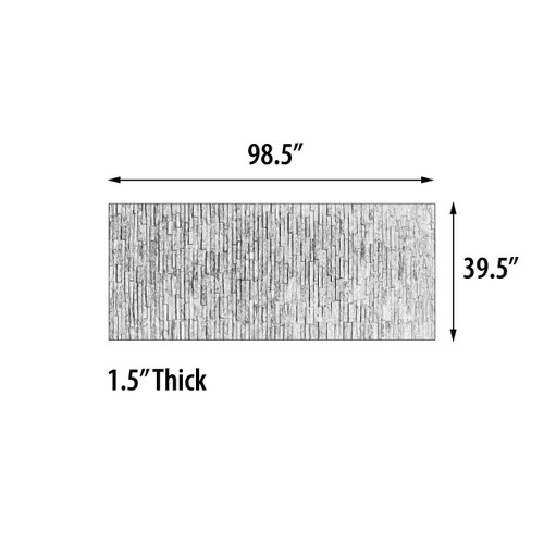 Mountain Studios Reclaimed Teak Parquet Panel 98.5 Inch Close Up Image