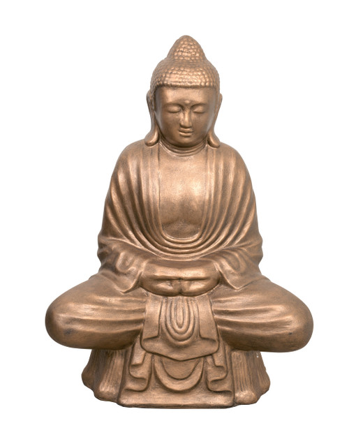 32 inch Buddha Sitting in Lotus Statue Room Scene