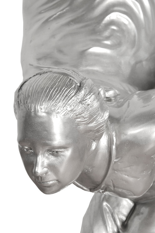 Bronze and Nickel Spirit of Ecstasy 28 Inch Close Up Image