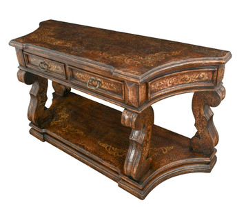 Inca Grand Console Table Room Scene