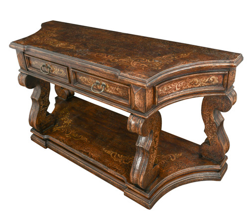 Inca Grand Console Table Room Scene