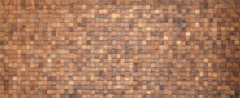 Mountain Studios Teak Mosaic Parquet Panel 98.5 Inch