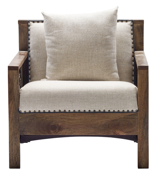 Mountain Studio Wilderness Cabin Fireside Chair 32 Inch Room Scene