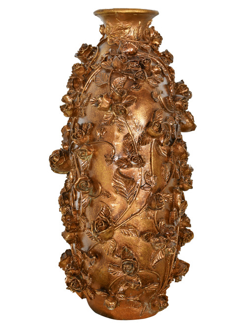 Golden Garden Jar Vase Close Up Image