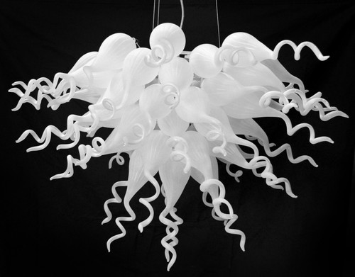 White Burst Chandelier Close Up Image