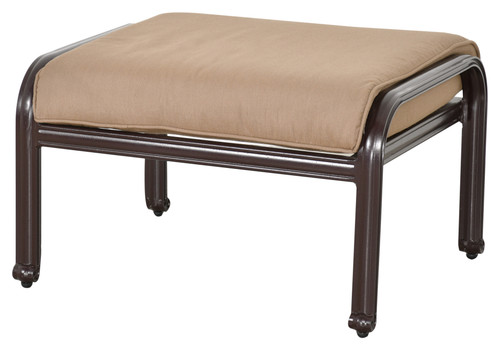 Savannah Outdoor Aluminum Ottoman Room Scene