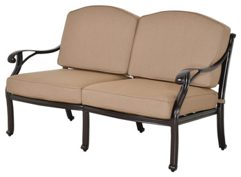 Savannah Outdoor Aluminum Loveseat Room Scene