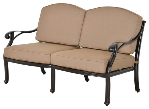 Savannah Outdoor Aluminum Loveseat Room Scene