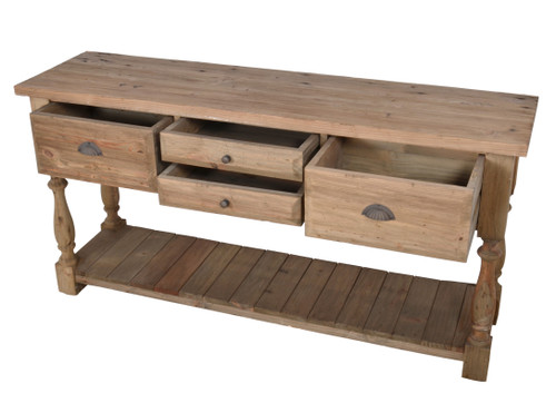 Farmhouse Console Table Close Up Image