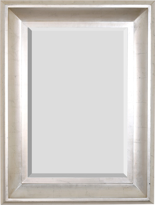 The Sterling Mirror 24X36 Silver with Champagne Wash