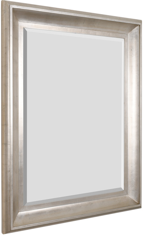 The Sterling Mirror 36X48 Silver with Champagne Wash Close Up Image