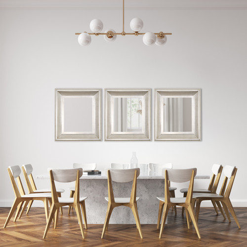 The Sterling Mirror 20X24 Silver with Champagne Wash Room Scene