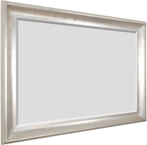 The Sterling Mirror 48X72 Silver with Champagne Wash Close Up Image