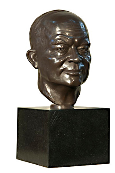 Eisenhower Bust on Marble Base