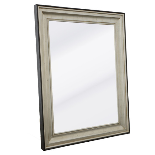 Silver Raven Mirror 36X48 Tarnished Silver Black Room Scene