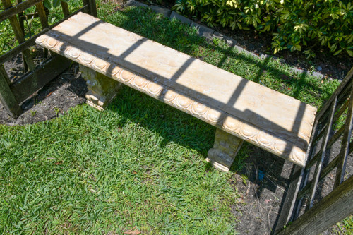 Hole Stone Marble Bench Room Scene