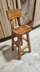 Contour Bar Stool Suar Wood